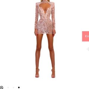 ALBINADYLA short rose-nude dress. Size xs